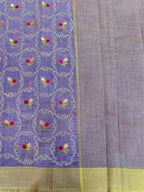 Semi Tussar Embroidered Saree