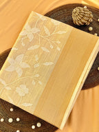 Semi Tussar Applique Work Saree