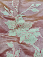 Semi Tussar Applique Work Saree