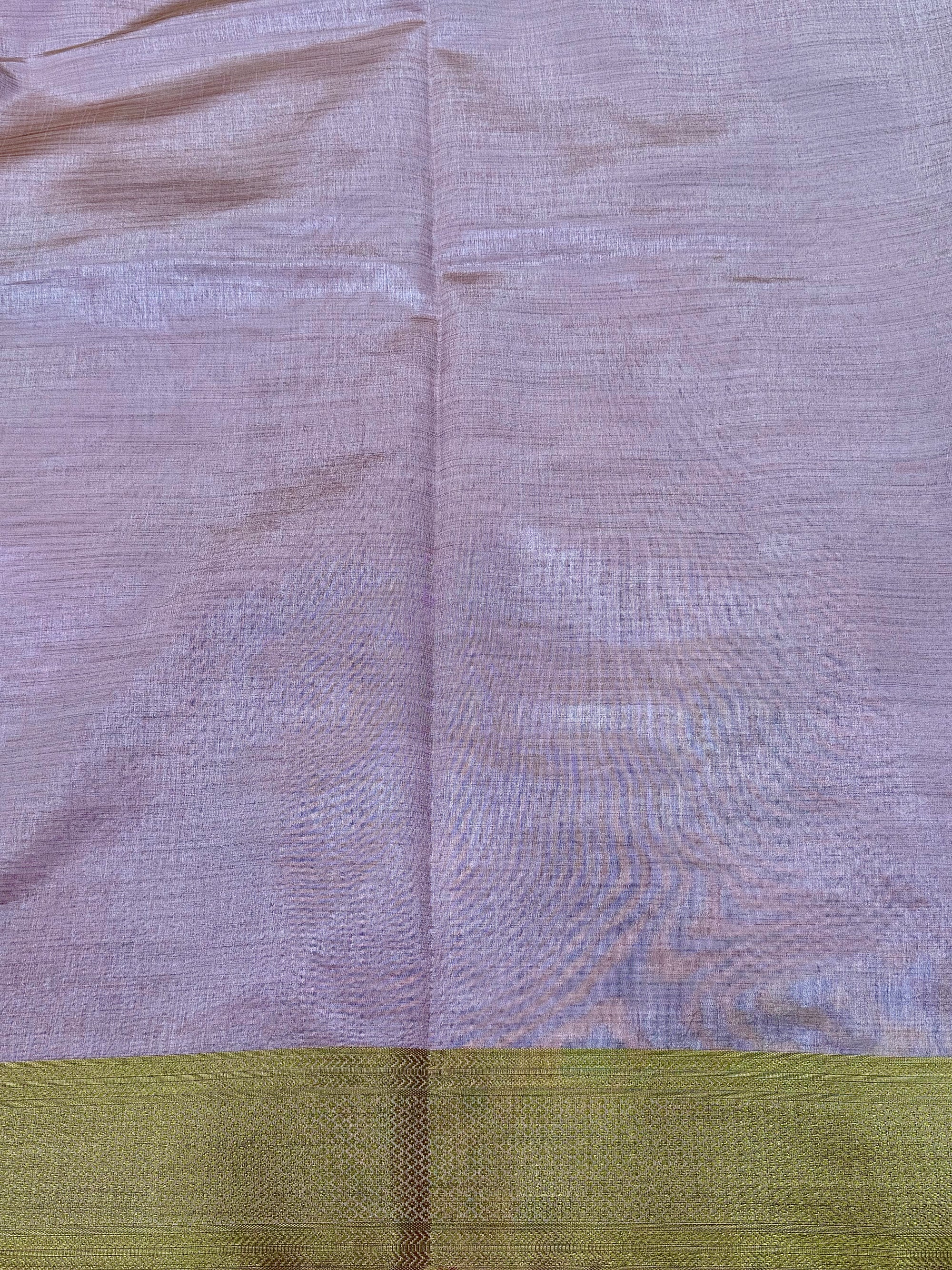Semi Tussar Applique Work Saree