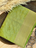 Semi Tussar Silk Saree with Embroidered Work