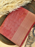 Semi Tussar Silk Saree with Embroidered Work