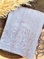 Raw Linen Saree with Embroidered Work