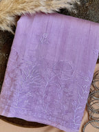 Raw Linen Saree with Embroidered Work