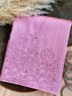 Raw Linen Saree with Embroidered Work