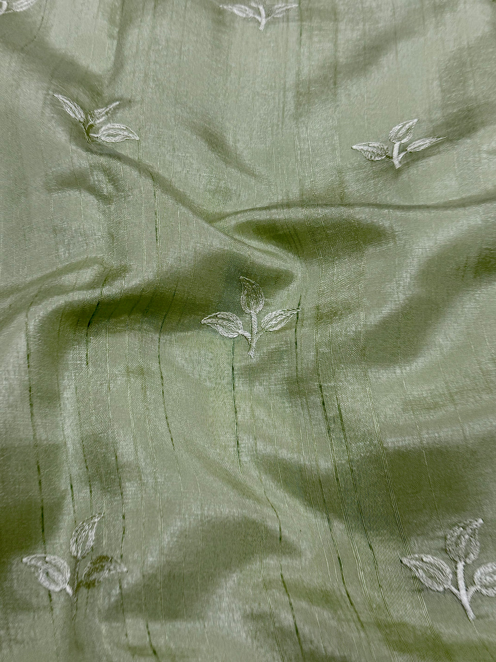 Raw Linen Saree with Embroidered Work