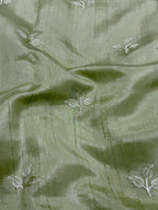 Raw Linen Saree with Embroidered Work
