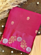 Mango Silk Saree with Satin Border