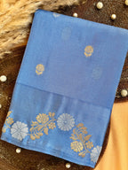 Mango Silk Saree with Satin Border