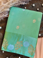 Mango Silk Saree with Satin Border