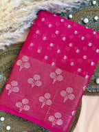 Raw Linen Woven Saree
