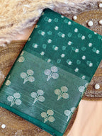 Raw Linen Woven Saree