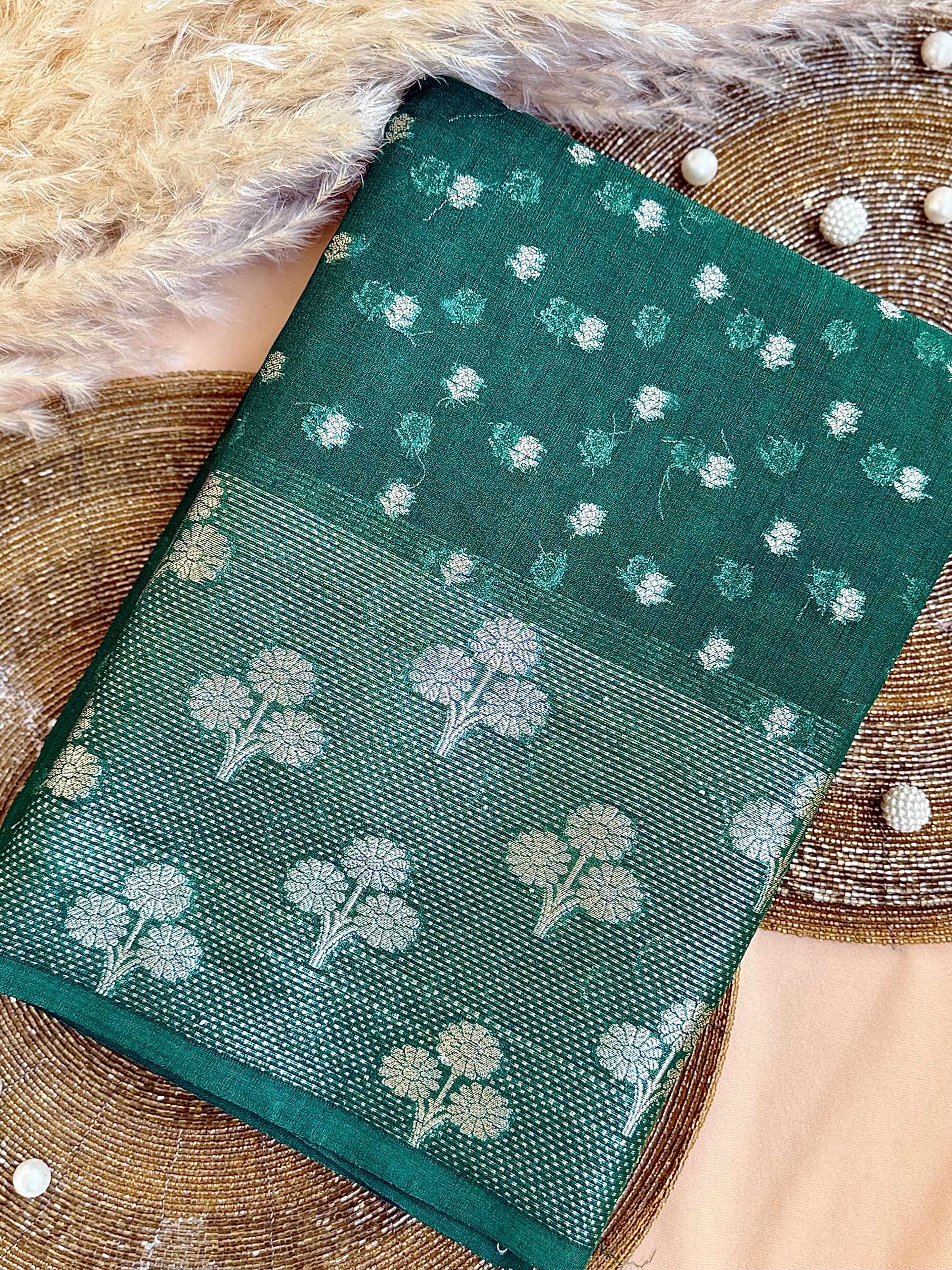Raw Linen Woven Saree