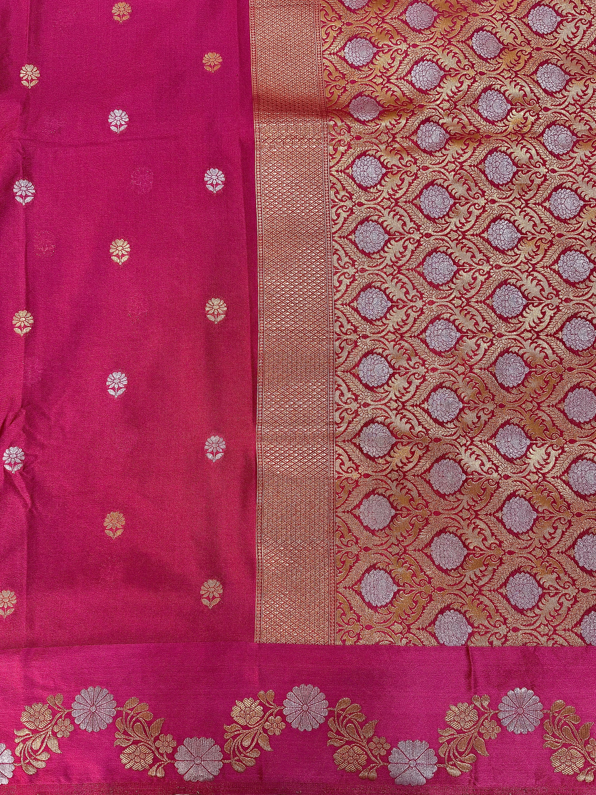 Mango Silk Saree with Satin Border