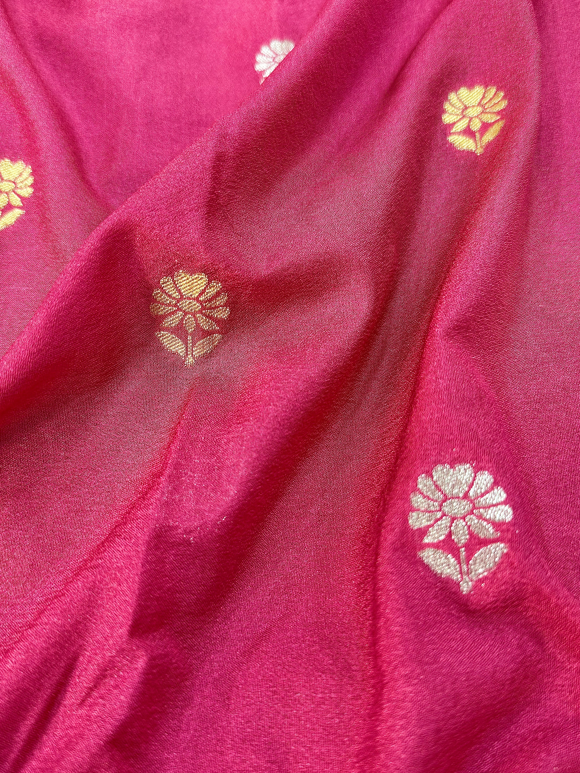 Mango Silk Saree with Satin Border