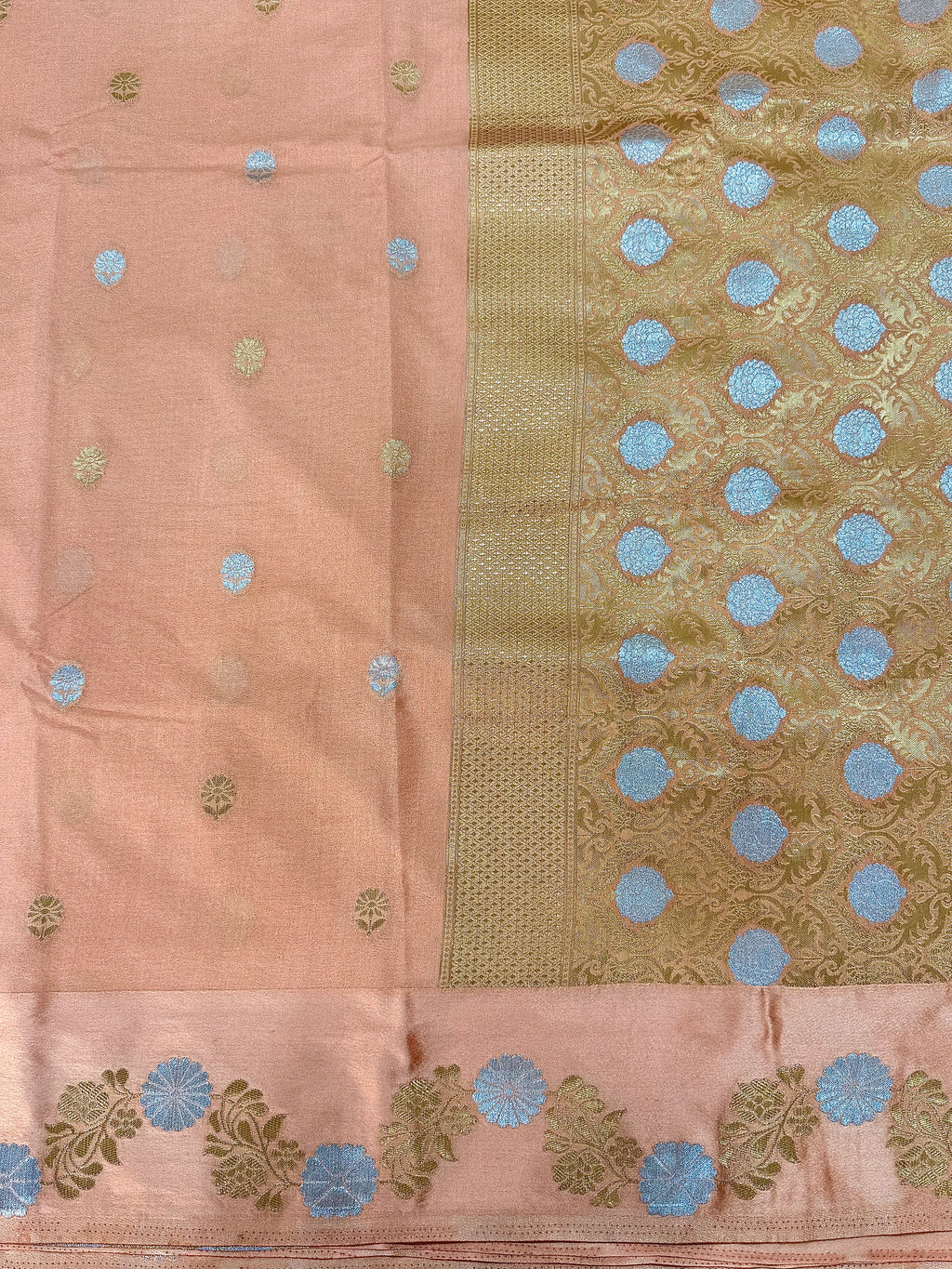 Mango Silk Saree with Satin Border