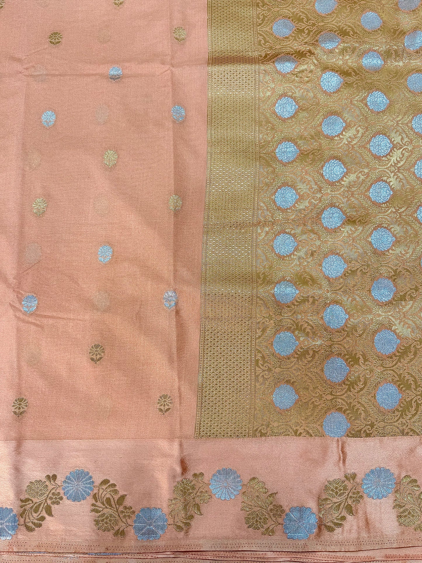 Mango Silk Saree with Satin Border