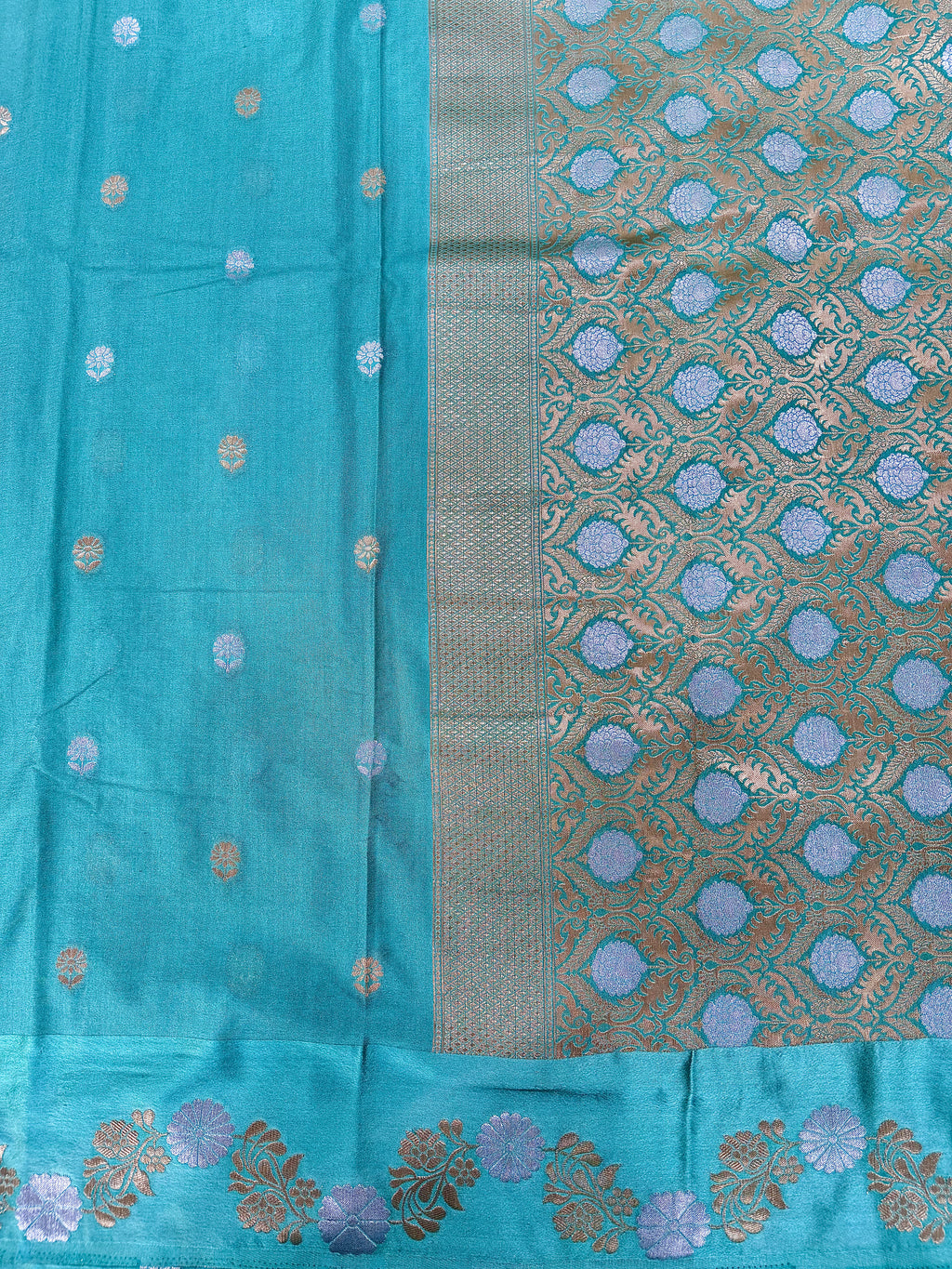 Mango Silk Saree with Satin Border