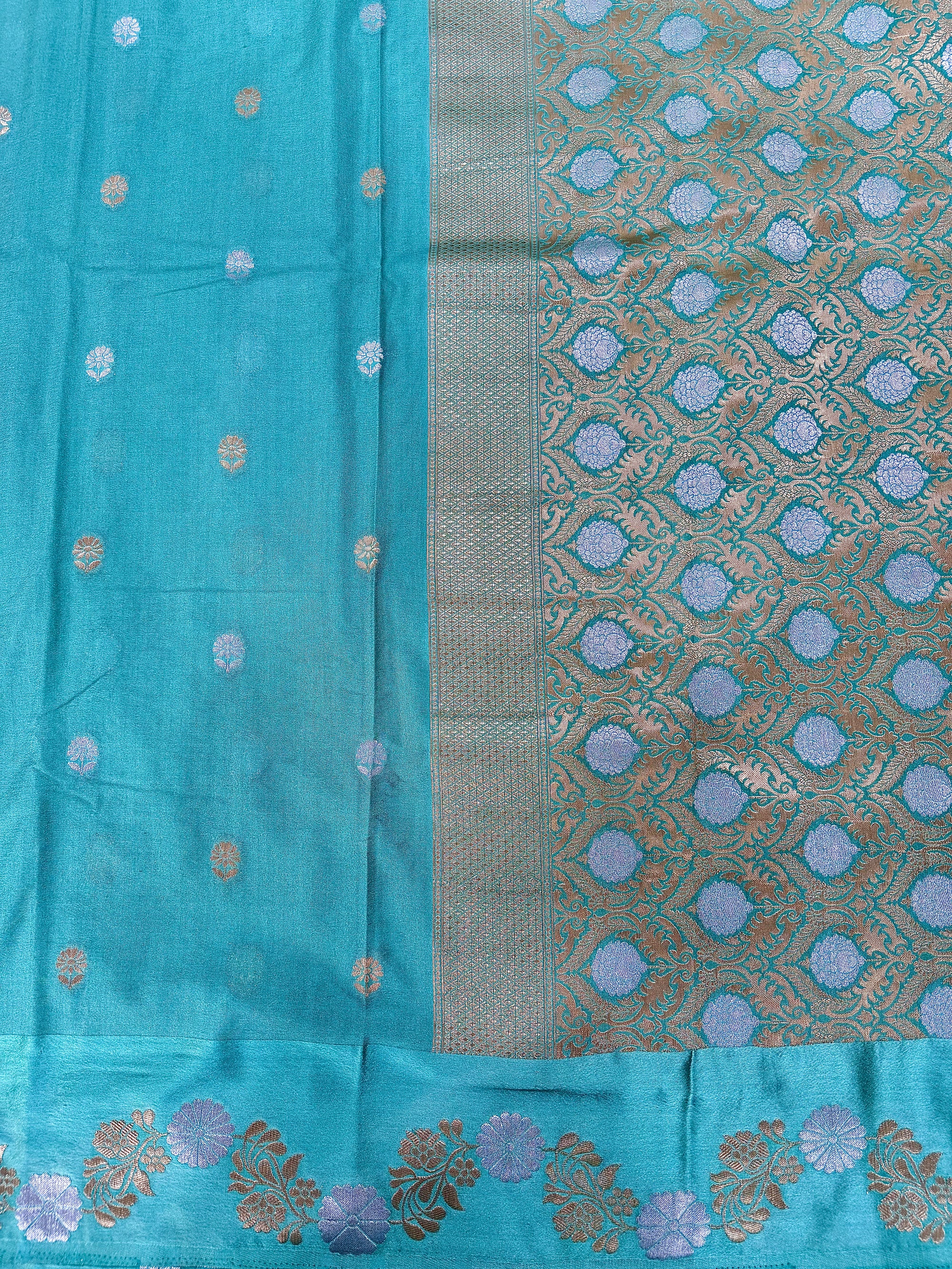Mango Silk Saree with Satin Border