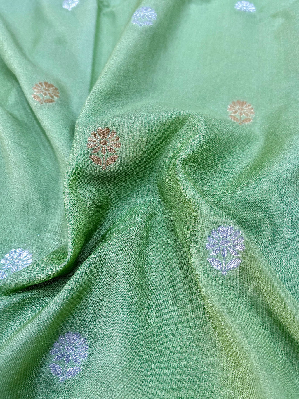 Mango Silk Saree with Satin Border