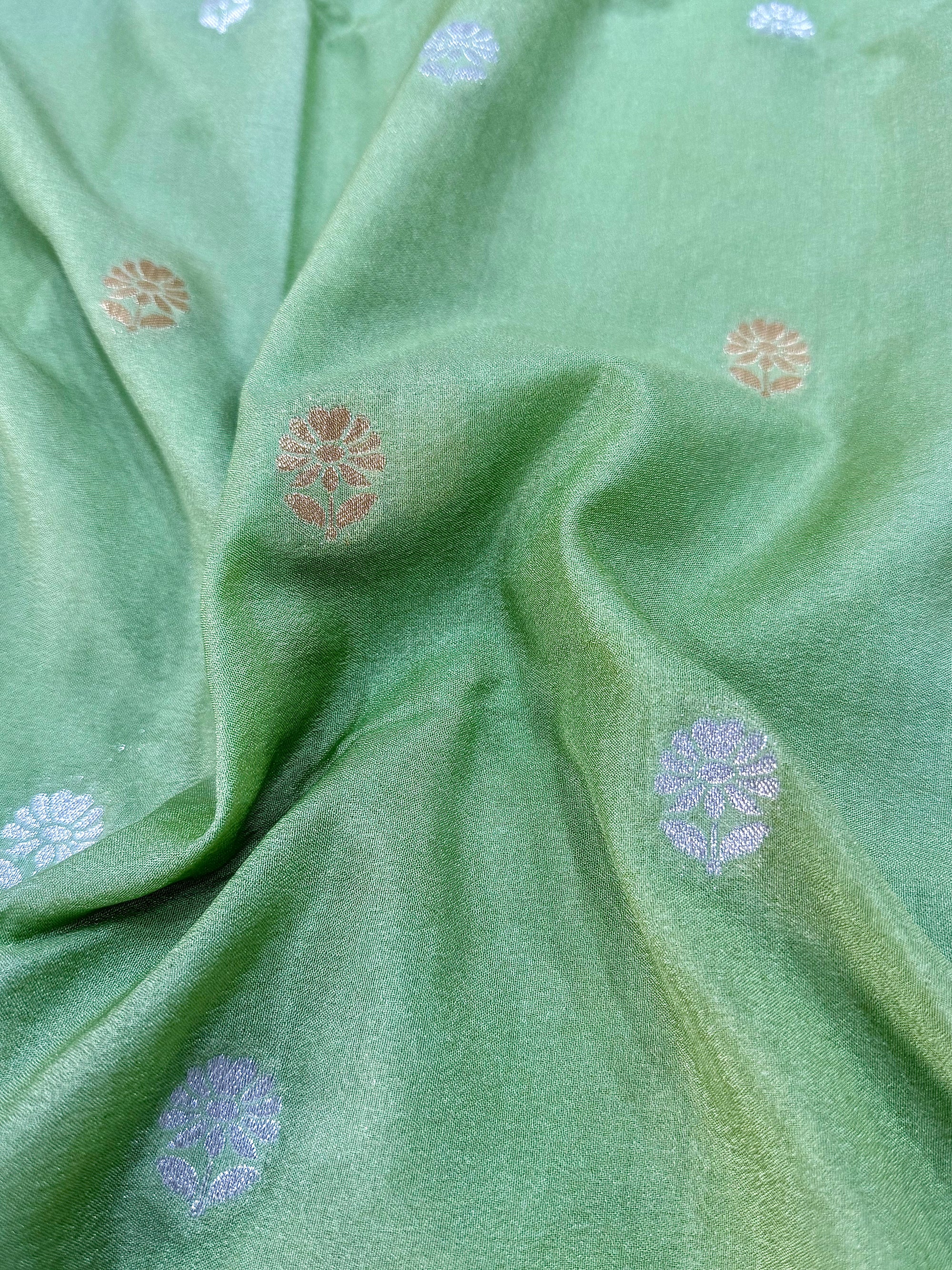 Mango Silk Saree with Satin Border