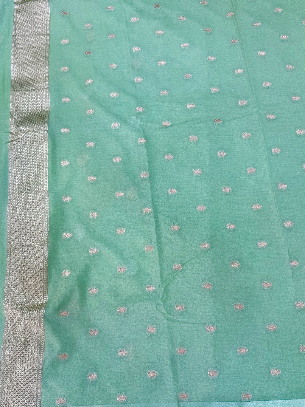 Mango Silk Saree with Satin Border