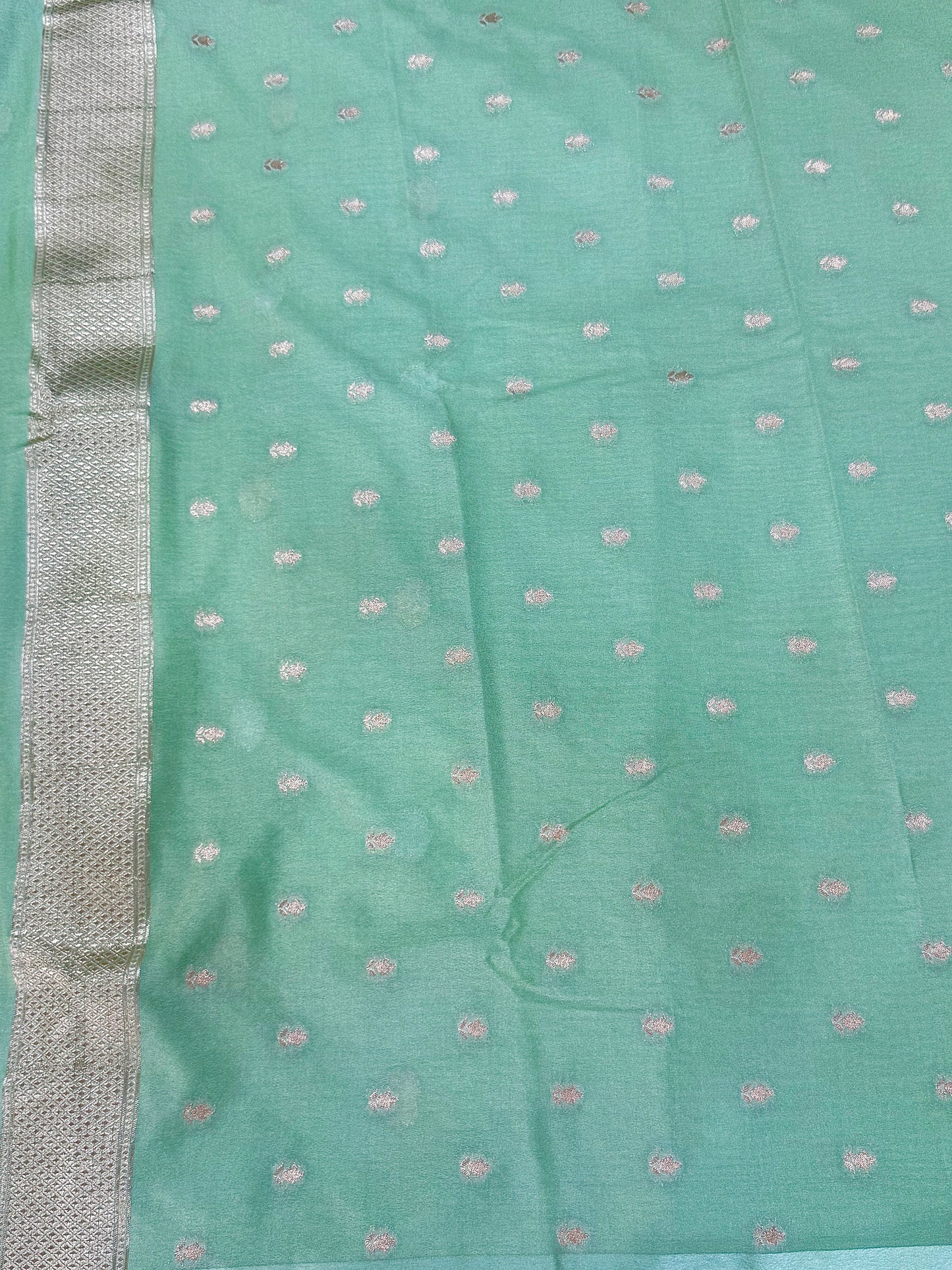 Mango Silk Saree with Satin Border