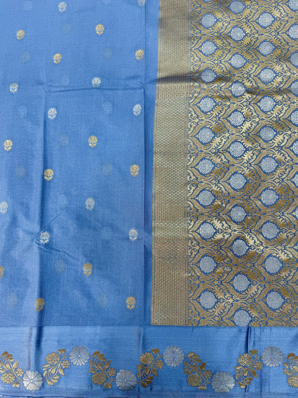Mango Silk Saree with Satin Border