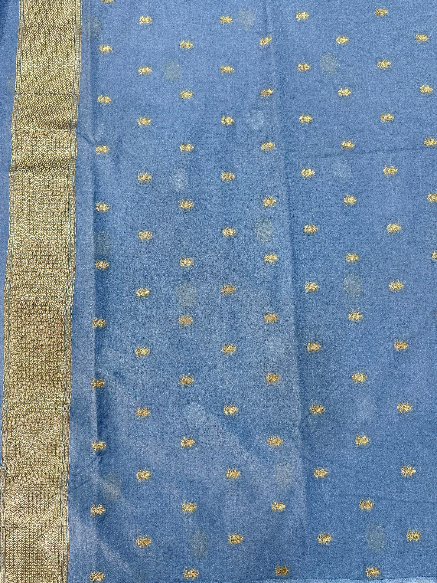 Mango Silk Saree with Satin Border