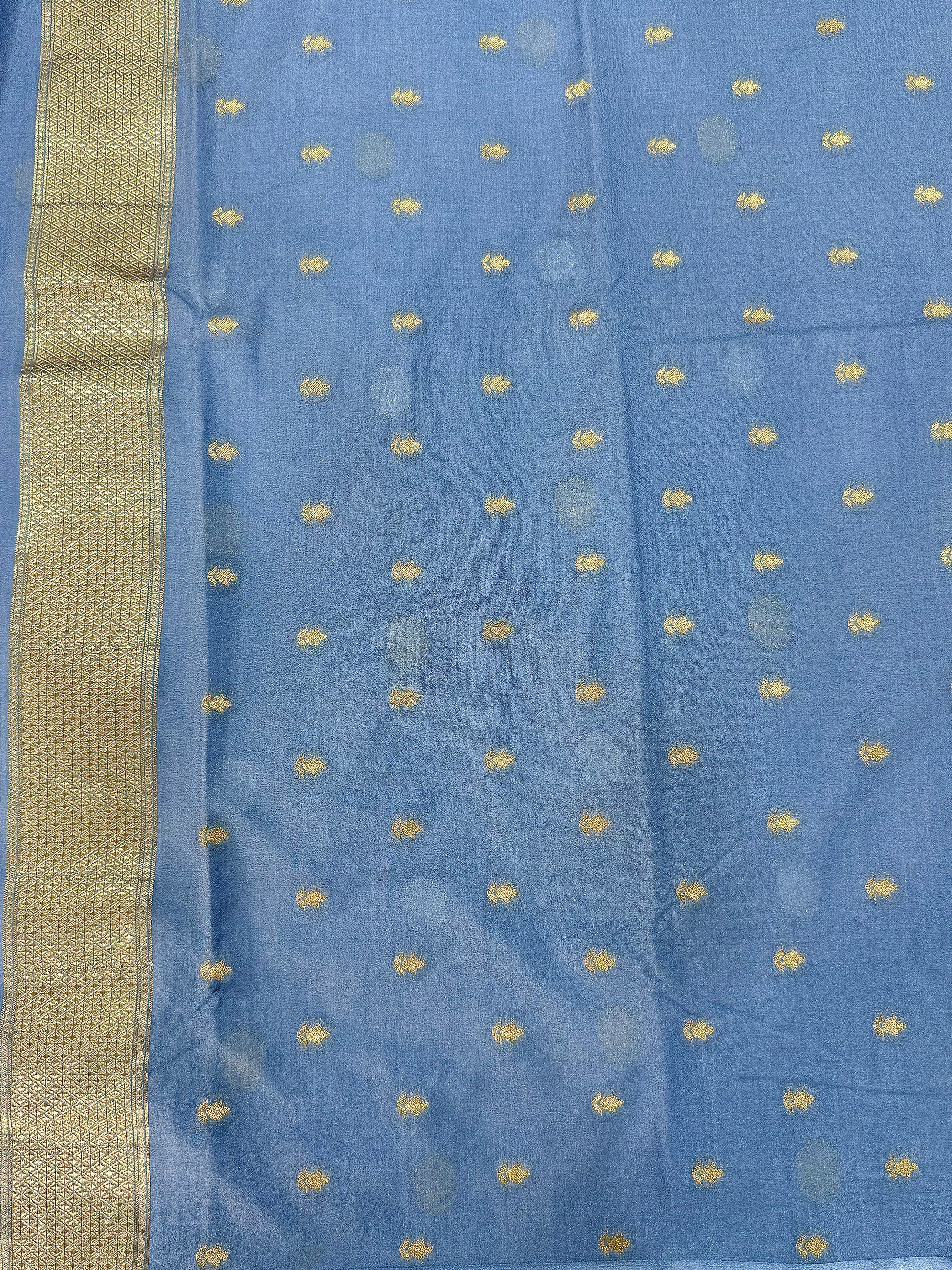 Mango Silk Saree with Satin Border