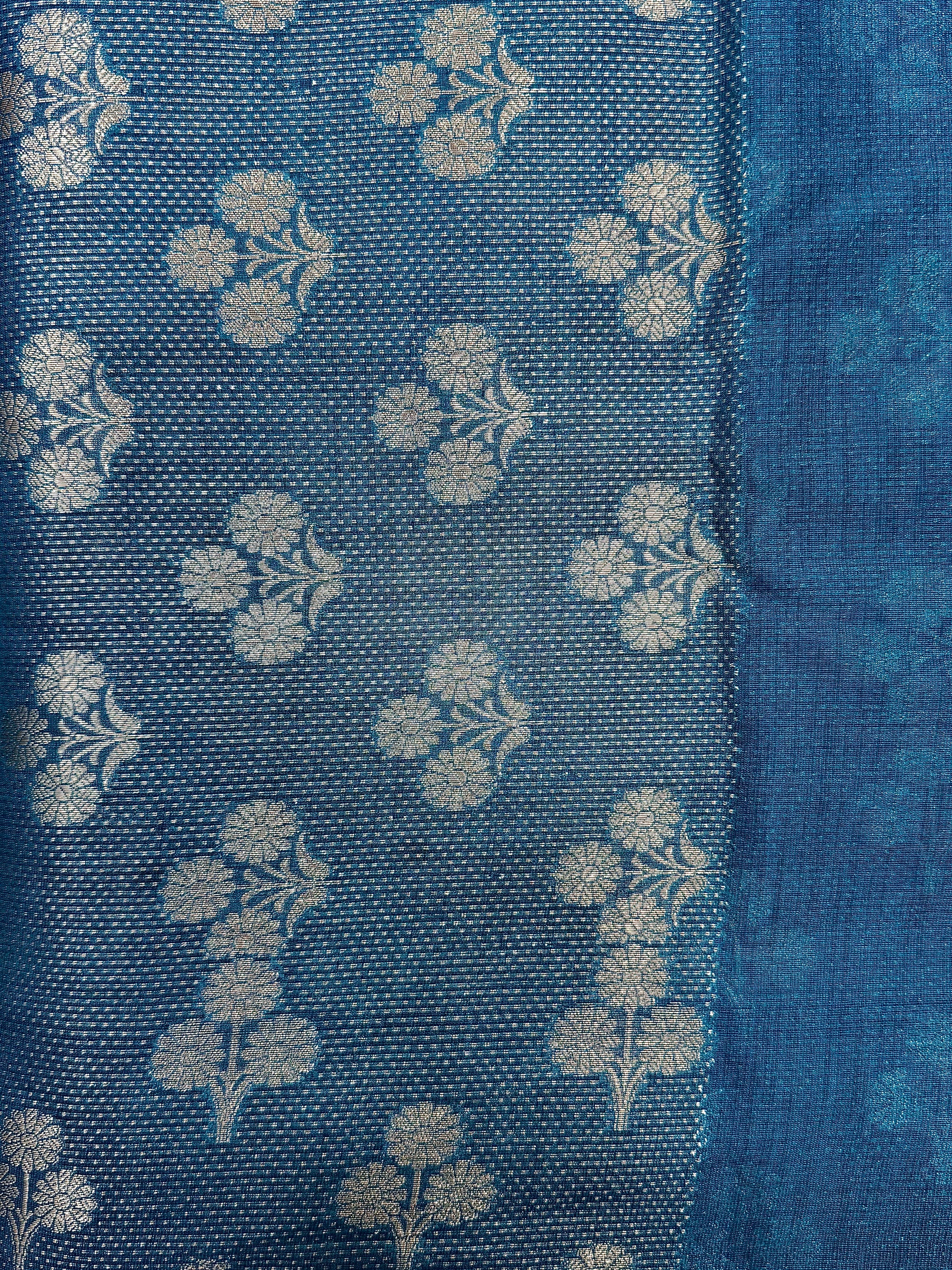 Raw Linen Woven Saree