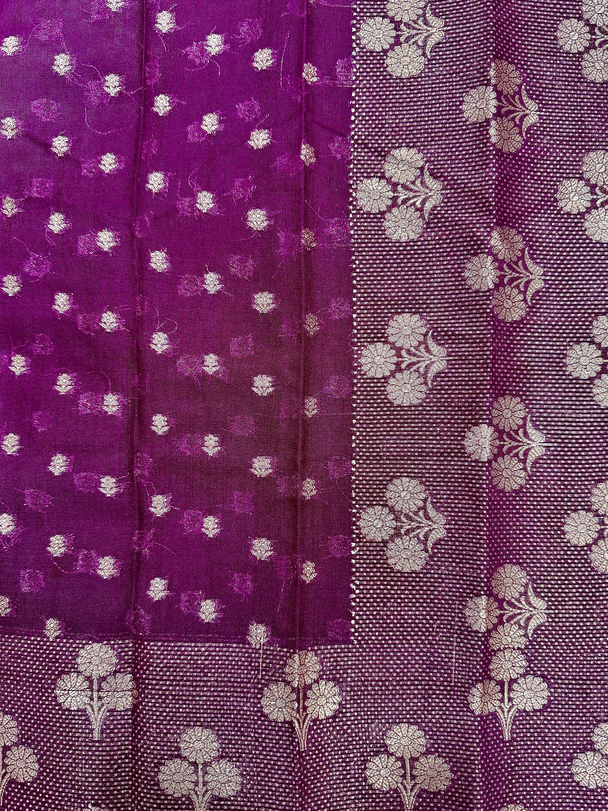 Raw Linen Woven Saree