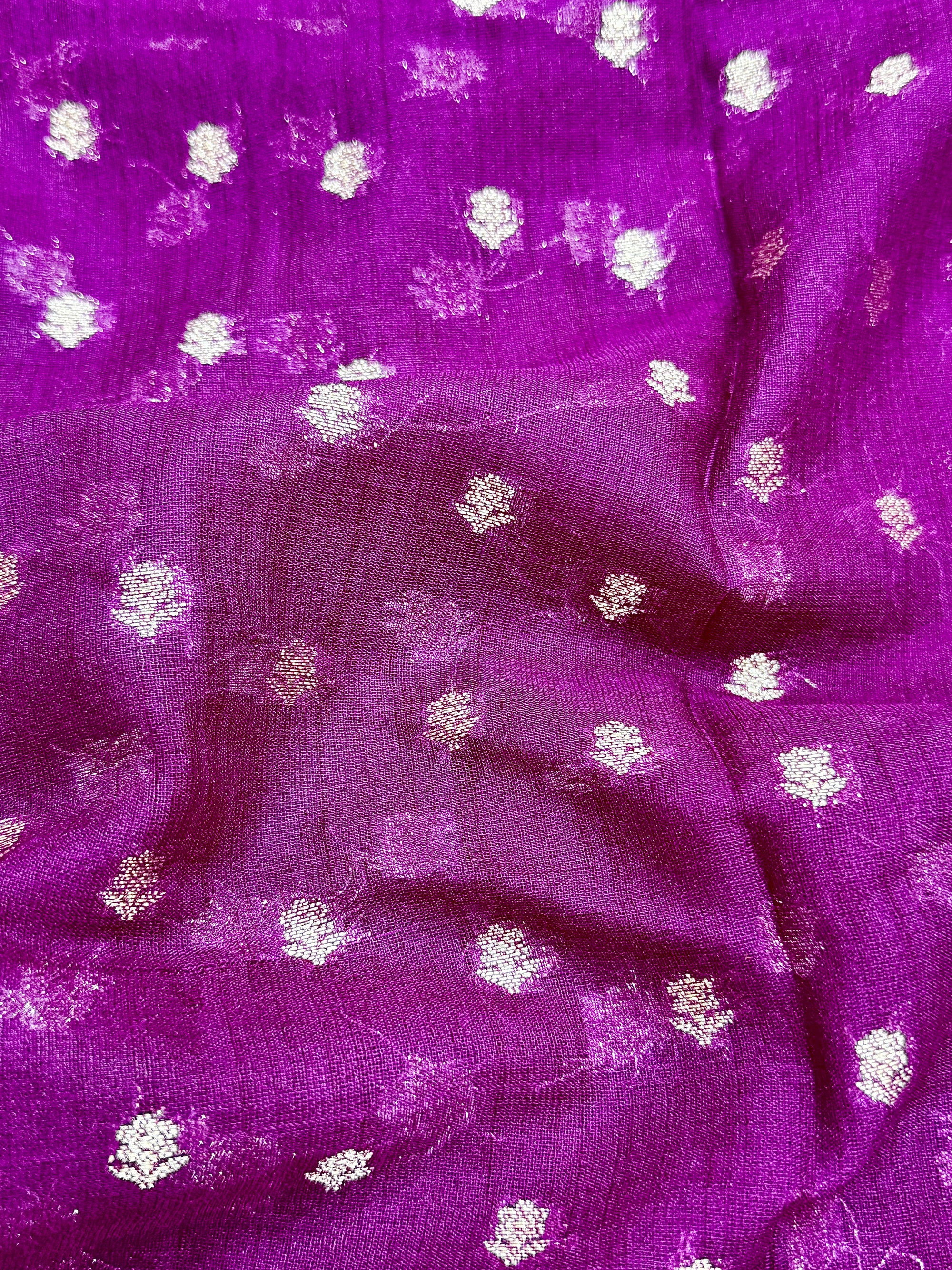 Raw Linen Woven Saree