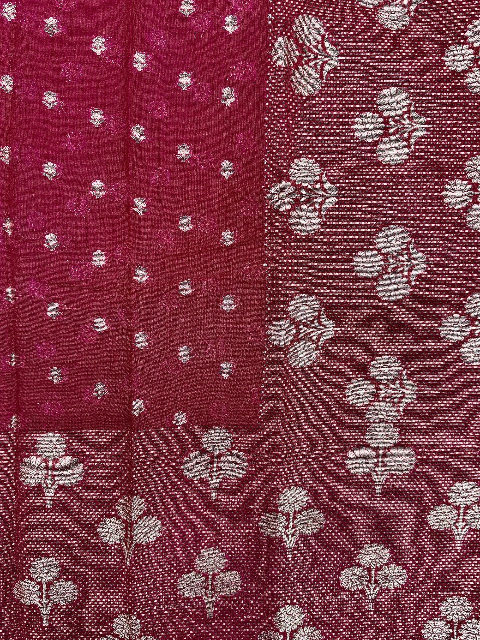 Raw Linen Woven Saree