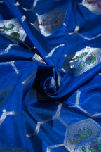 Royal Blue Pure Chiniya Saree