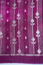 Purple Semi Katan Silk Saree