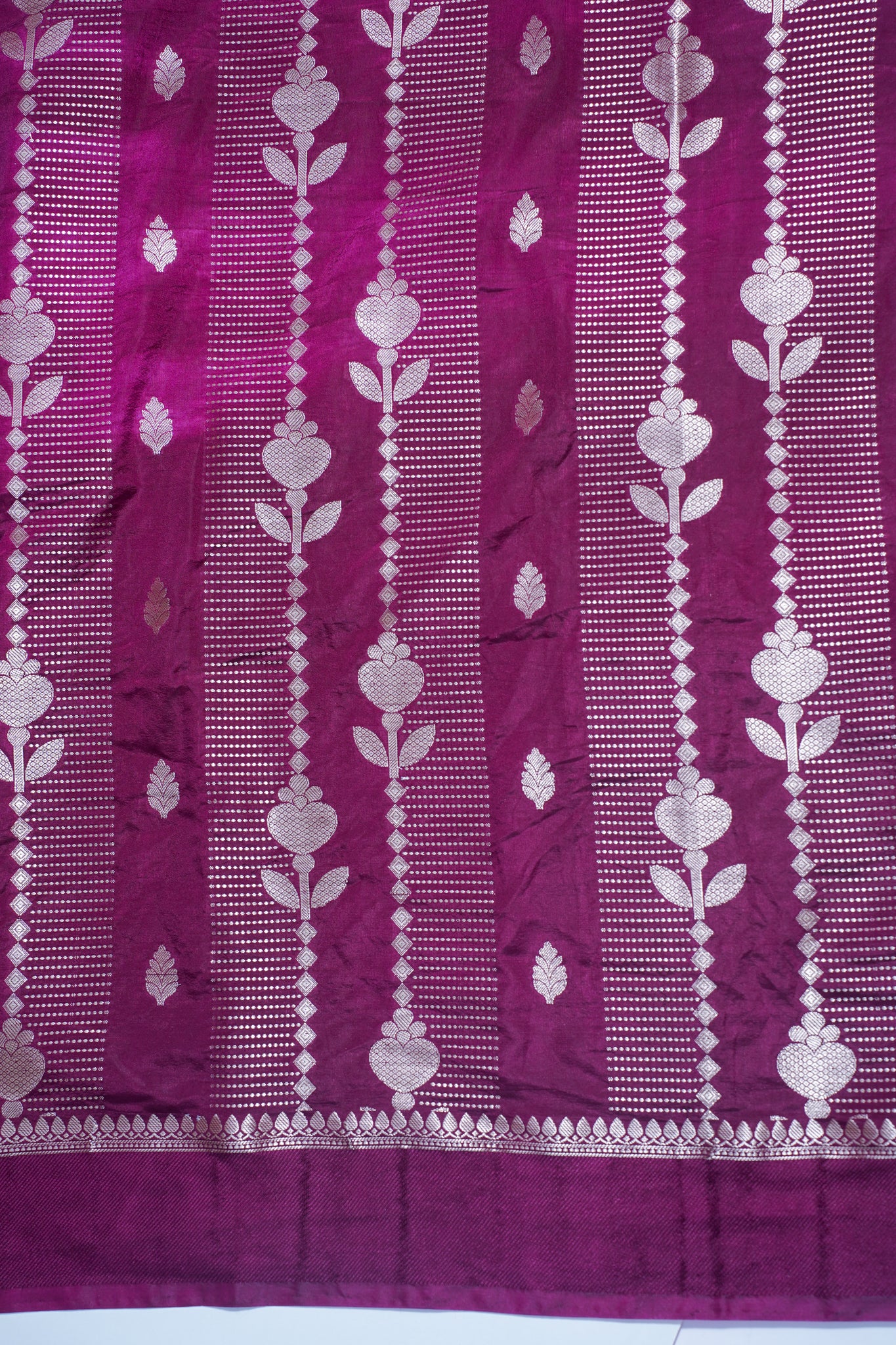 Purple Semi Katan Silk Saree