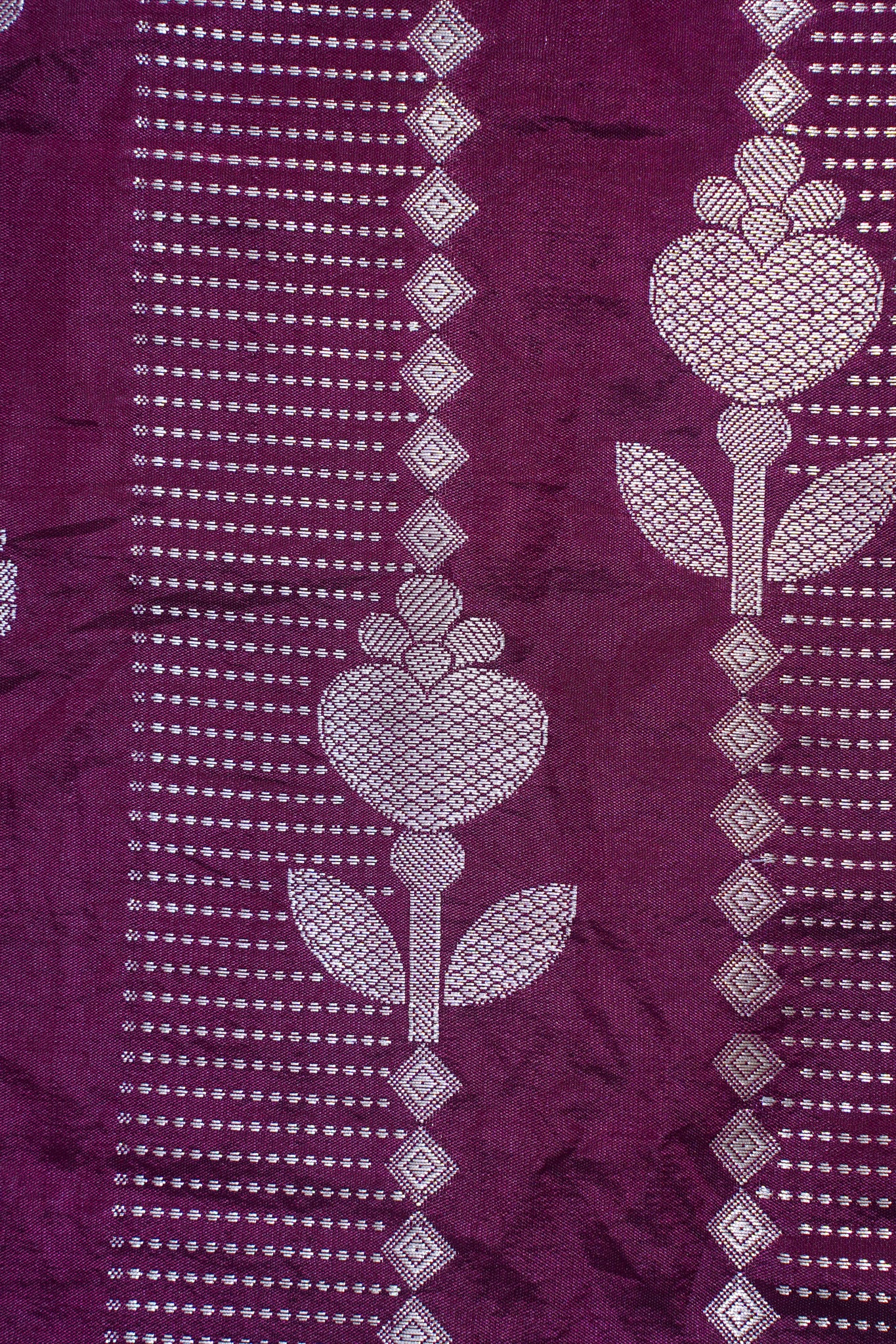 Purple Semi Katan Silk Saree