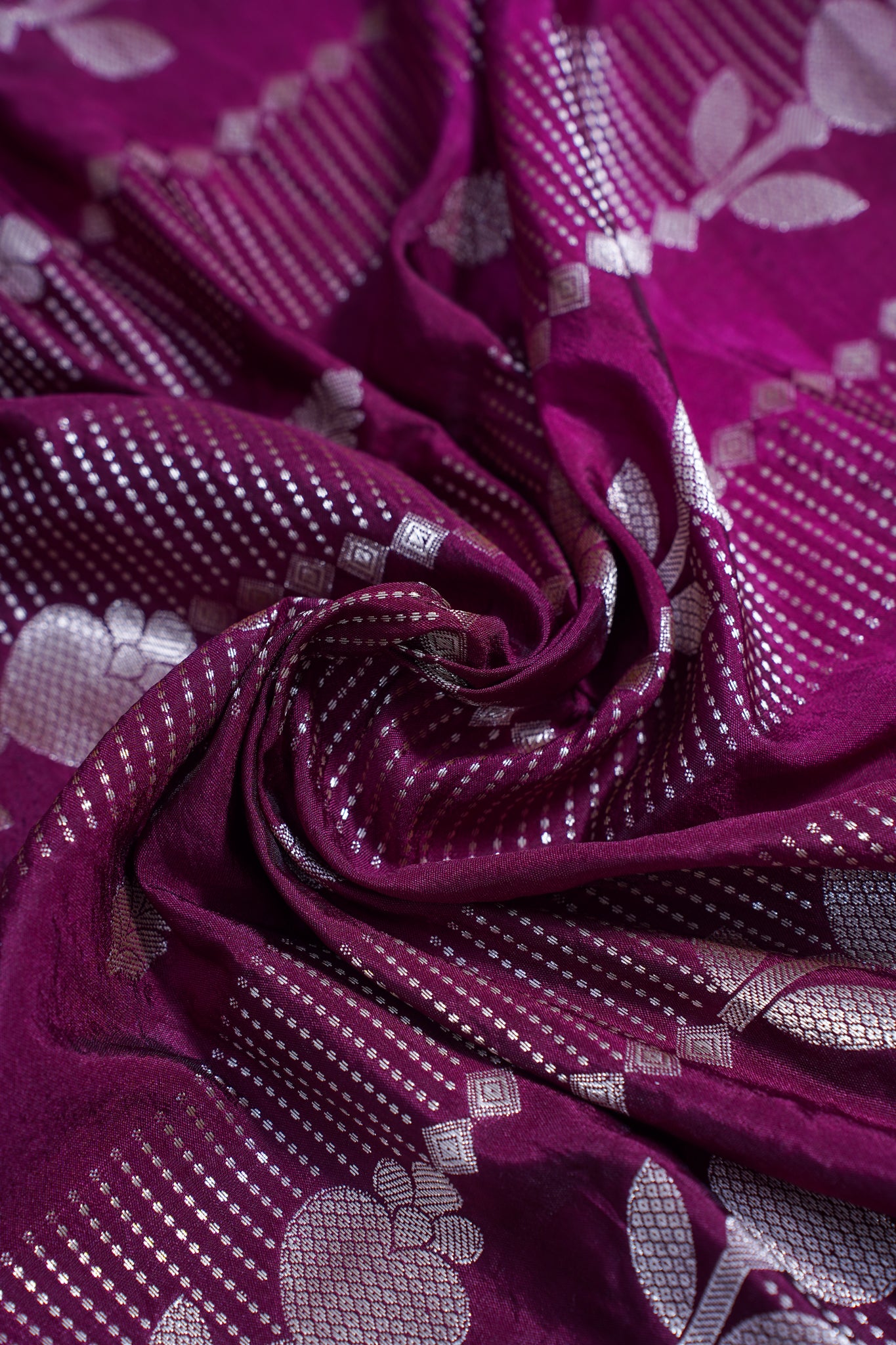 Purple Semi Katan Silk Saree