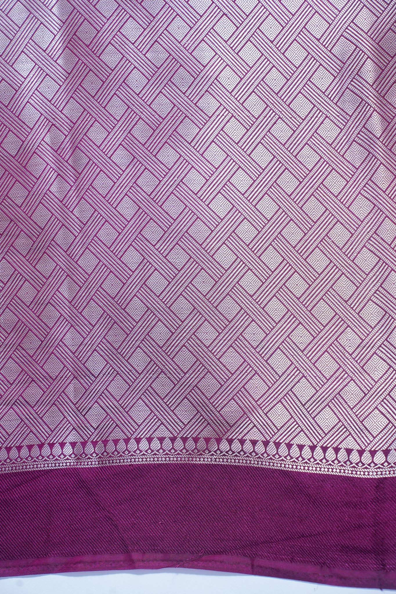 Purple Semi Katan Silk Saree