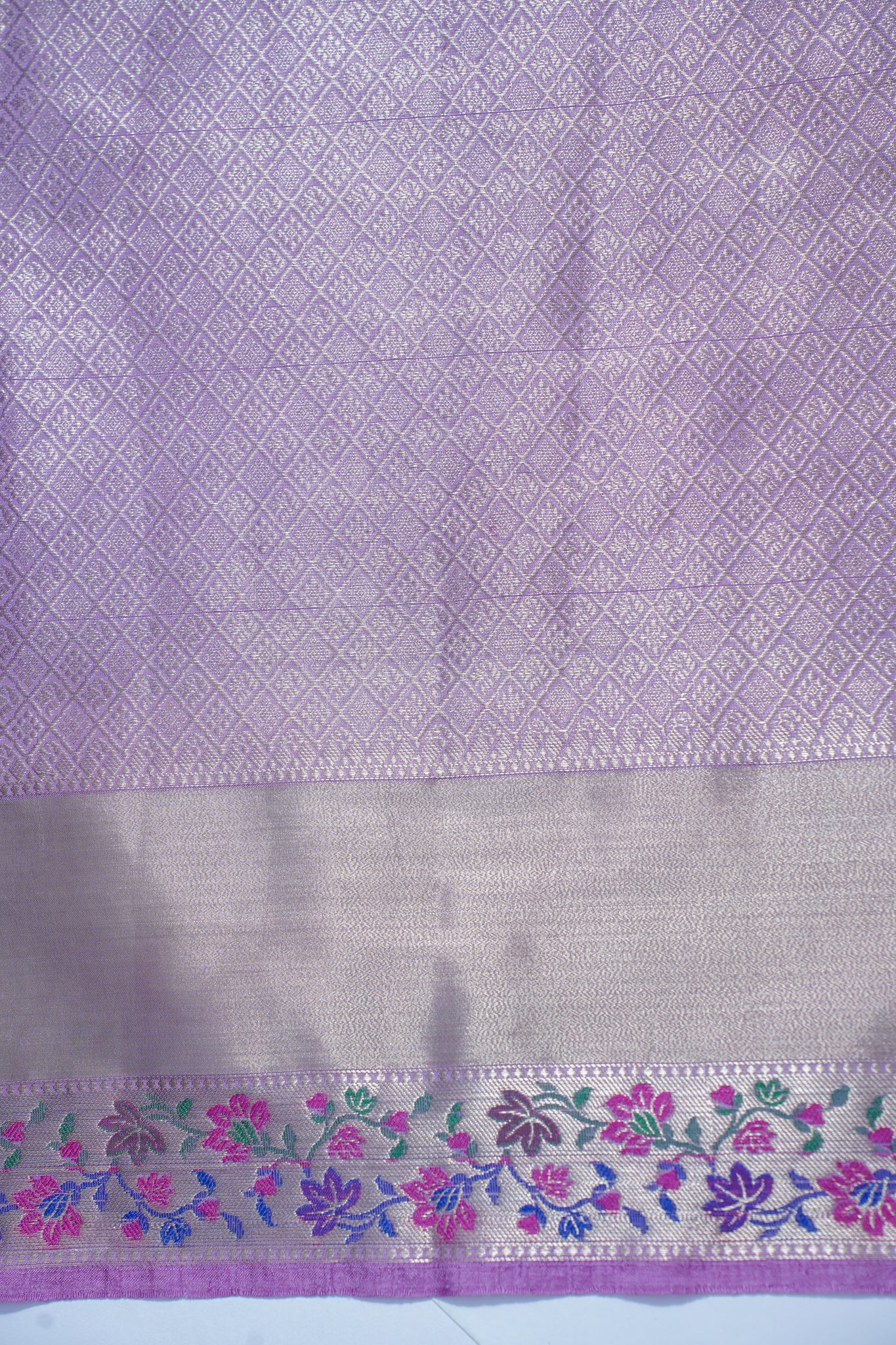 Purple Semi Katan Silk Saree