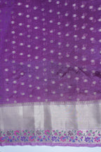 Purple Semi Katan Silk Saree