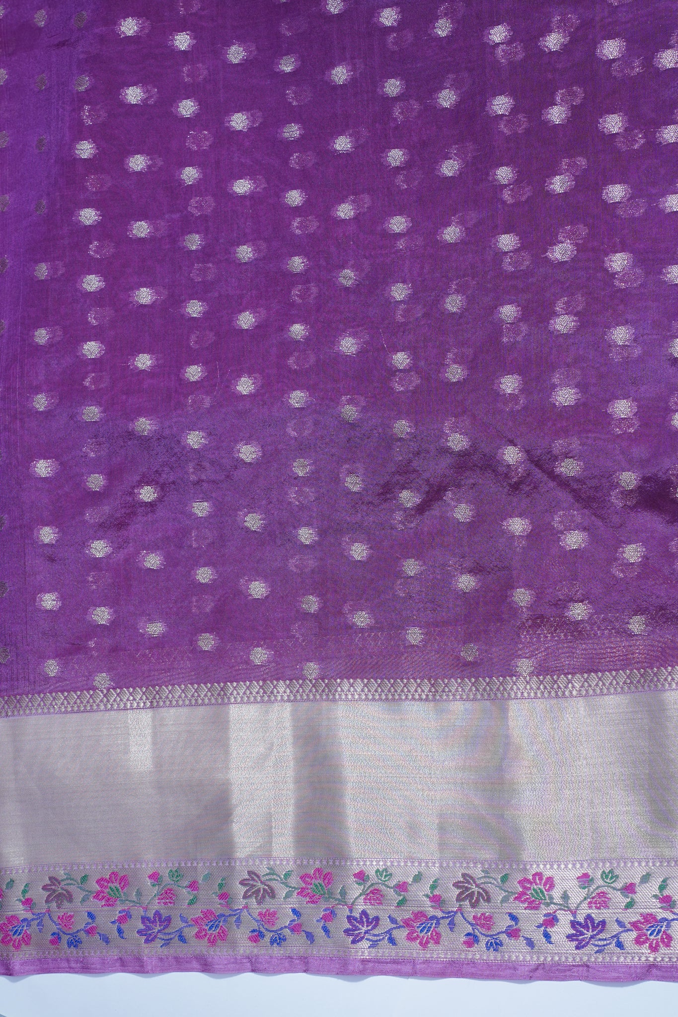 Purple Semi Katan Silk Saree