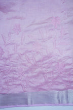 Pink Raw Tussar Saree with Fancy Embroidery