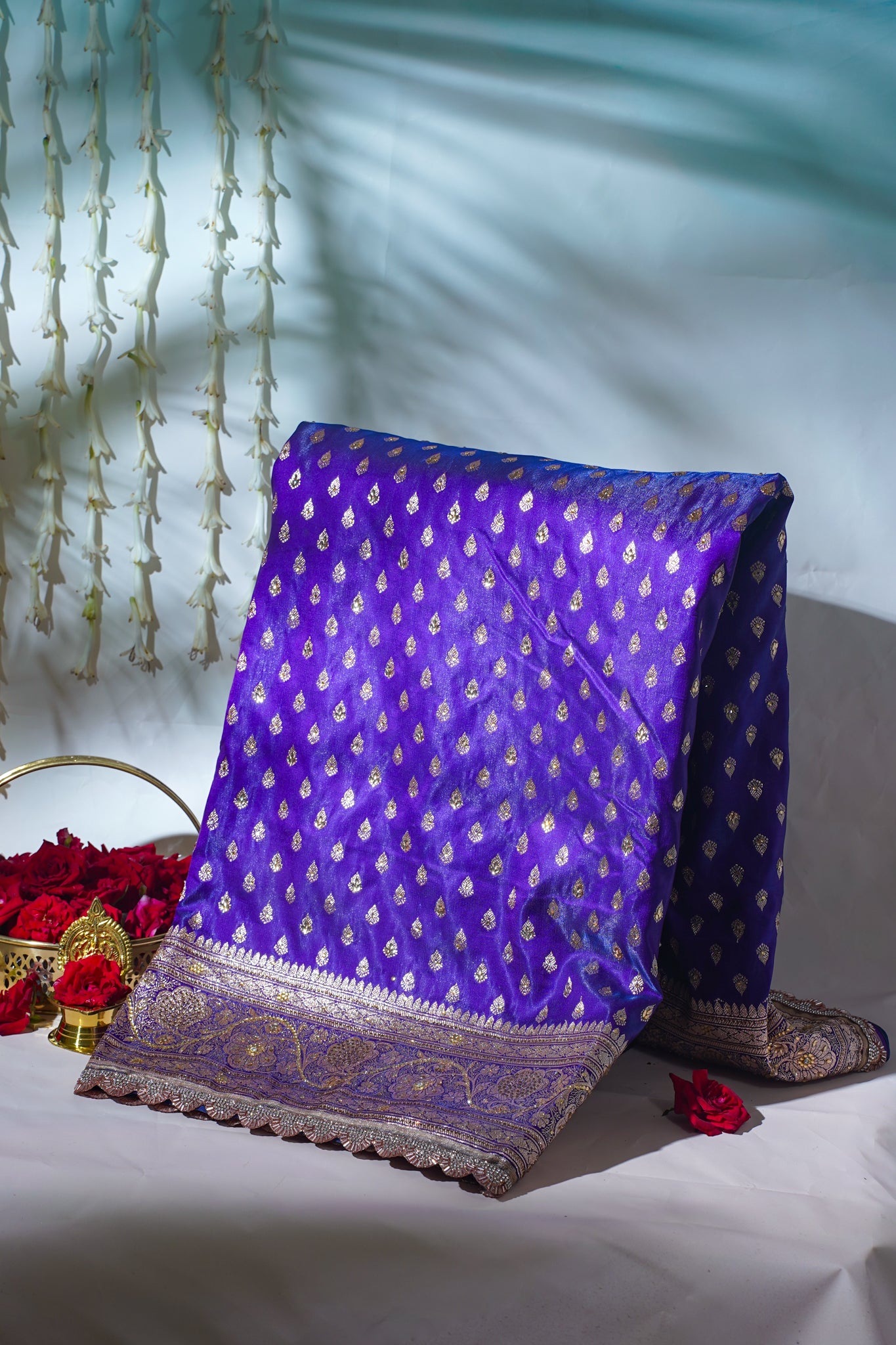 Purple Banarasi Saree