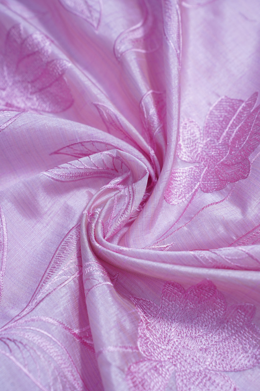Pink Raw Tussar Saree with Fancy Embroidery