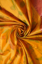 Yellow Soft Silk Saree with Pink Border