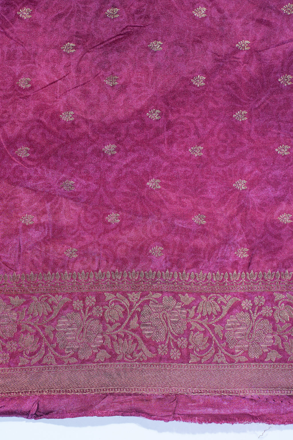 Purple Mushroo Silk Kalamkari Print Fancy Saree