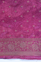 Purple Mushroo Silk Kalamkari Print Fancy Saree