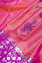 Pink & Purple Soft Silk Saree with Skirt Zari Border & Fancy Print